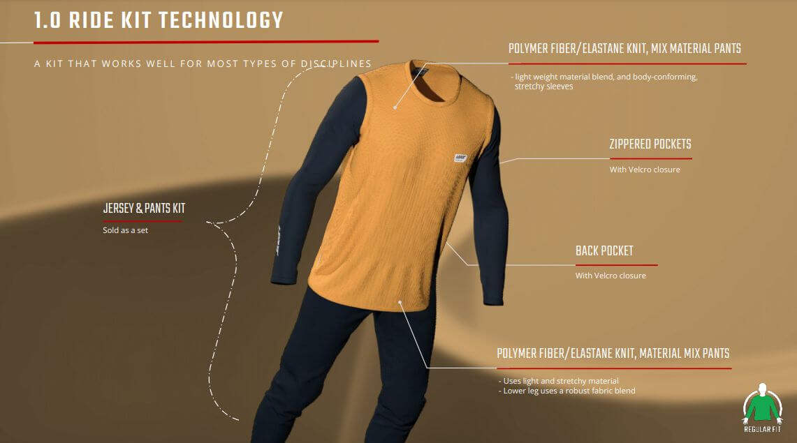 Technologie MTB Leatt 1.0 Ride Kit